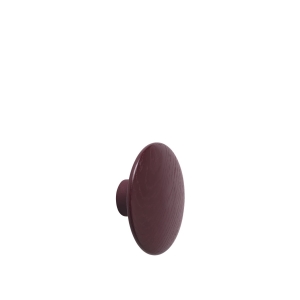 MUUTO drewniany wieszak/uchwyt DOTS WOODS - burgundowy (burgundy)- ∅9cm - dostępny