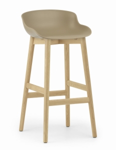 NORMANN COPENHAGEN hoker/stołek barowy HYG BARSTOOL H:75cm - drewniana podstawa - warianty