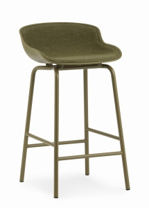 NORMANN COPENHAGEN hoker/stołek barowy tapicerowany od frontu HYG BARSTOOL H:65cm - metalowa podstawa - warianty