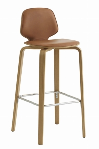 NORMANN COPENHAGEN hoker/stołek barowy w pełni tapicerowany MY CHAIR BARSTOOL H:65cm / H:75cm - drewniana podstawa - warianty wysokości i wykończenia