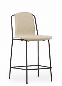 NORMANN COPENHAGEN hoker/stołek barowy STUDIO BAR CHAIR  tapicerowany od frontu -  H:65cm / H:75cm - warianty wysokości i wykończenia